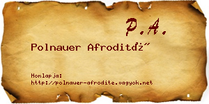 Polnauer Afrodité névjegykártya
